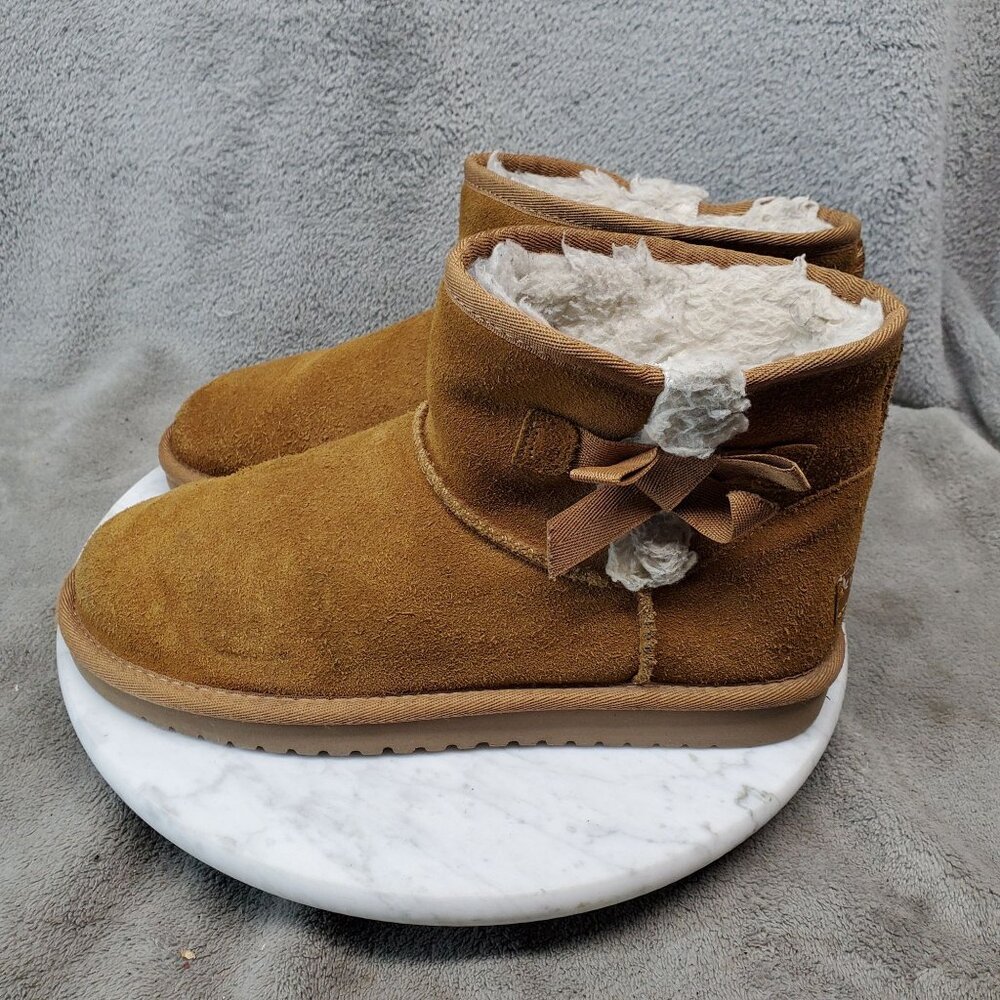 Koolaburra By UGG Shoes Womens 7 Victoria Mini Brown Suede Ankle Boots